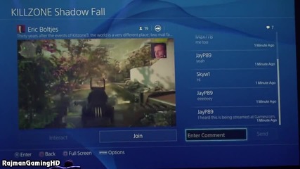 Playstation 4 New User Interface Gamescom 2013