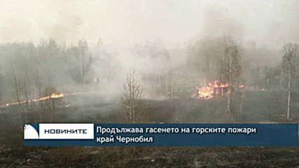 Продължава гасенето на горските пожари край Чернобил