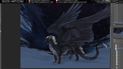 Fluffy dragoncat Digital painting no50 no audio Isvoc_1080pfhr.mp4