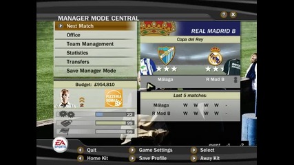 Fifa 07 - Manager Mode Real Madrid B Season 01 Епизод 25 (crespolitos)