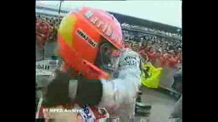 Michael Schumacher wins his third title