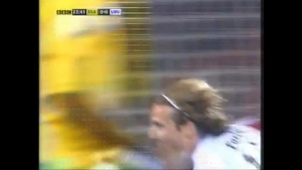 Uruguay V South Africa Goals World Cup 2010 Diego Forlan Goal 