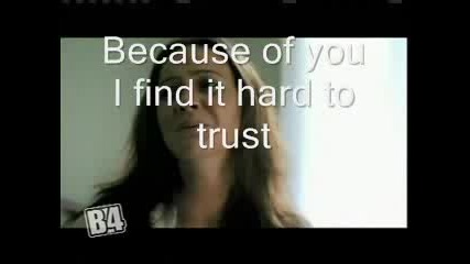 Kelly Clarkson - Because Of You tekst