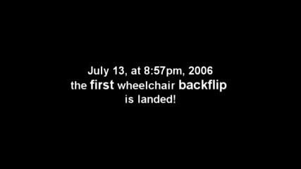 Wheelchair Back Flip :d 