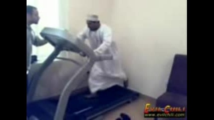 Arab On Treadmill