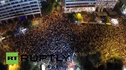 Greece: Drone soars over thousands of' NO' protesters as referendum looms