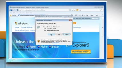 How to install Internet Explorer® 9 on a Windows® 7-based Pc?