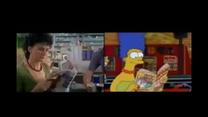 The Simpsons Intro - Cartoon vs. Real Life 