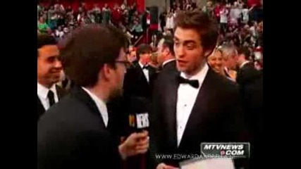 Robert Pattinson Interview - 81st Academy Awards Red Carpet - Mtv.avi