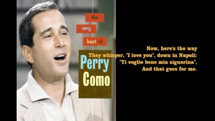 Perry Como - Mandolins In The Moonlight (1958, lyrics)