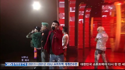 [бг превод] Big Bang- Bad Boy on ' Inkigayo'