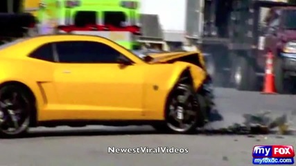 Bumblebee Crashes Into Cop Car At Washington Dc Filming 