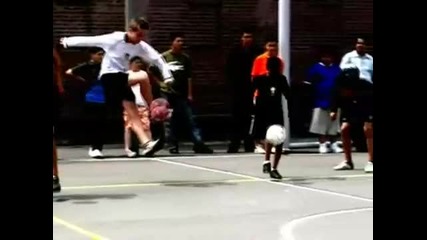 Streetsoccer and show most amazing freestyle tricks