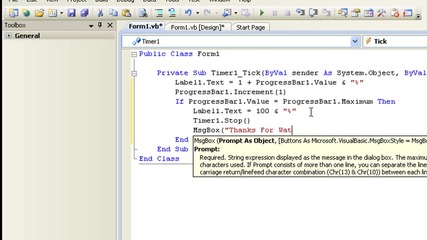 Visual Basic 2008 Progressbar 