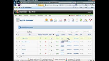 Joomla18 - Adding A Blog In Joomla 1.5 (уроци) 