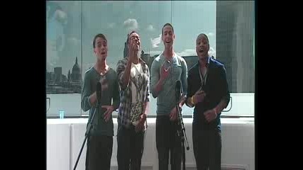 Jls perform an acoustic version of Beat Again on the Gmtv website 