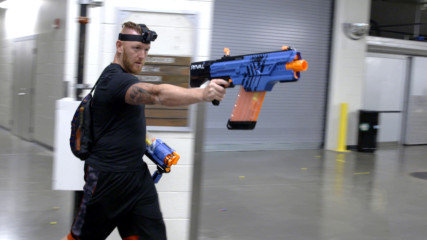 WWE Superstars wage an epic Nerf Gun war with YouTube stars Twin Toys