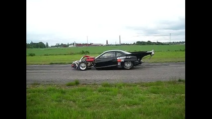 Hyundai twin - turbo burnout Airport Forssa 4 