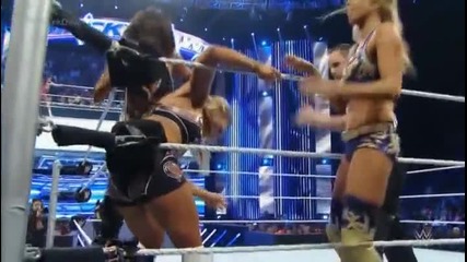 Wwe Smackdown Natalya and Rosa Mendes vs Summer Rae and Layla (slayers)