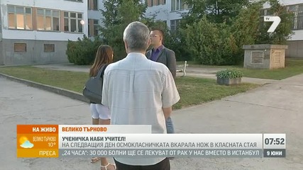 Осмокласничка преби учител в гимназията Г. С. Раковски във Велико Търново