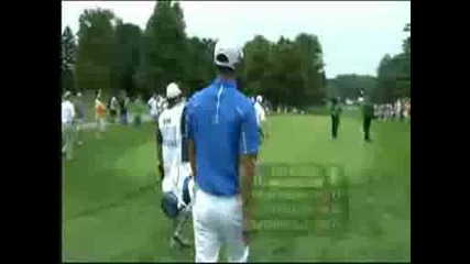 A. Kims drive hits spectators butt - that had to sting 