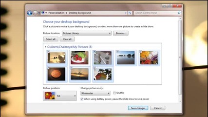 Making a desktop background slide show (windows 7)