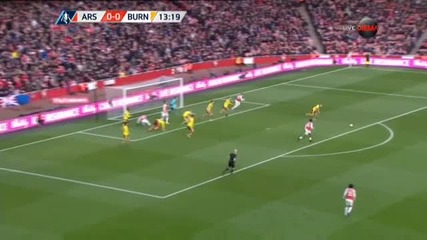 Арсенал - Бърнли 1:1 /първо полувреме/