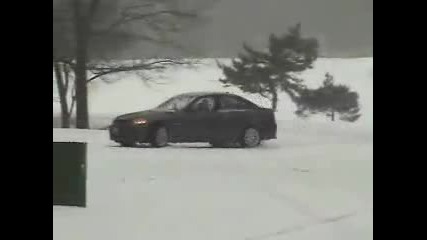bmw drifting in snow 