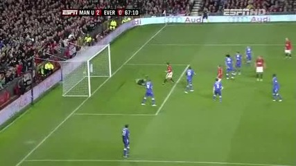 Manchester vs Everton 2:0 21.11.2009 Michael Carrick 