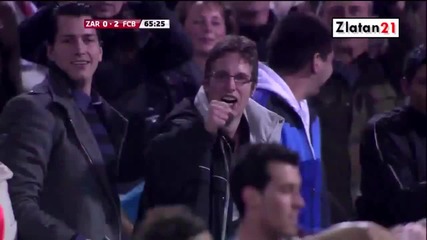 Хек трик на Меси Барселона - Сарагоса (21.03.2010) 