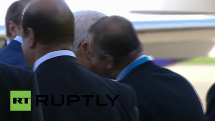 Russia: Palestinian leader Mahmoud Abbas arrives for Victory Day parade