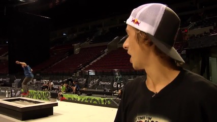 Dew Tour: Ryan Decenzo Shows Off the Dew Tour's New Concrete Skate Street Course - Portland 2011