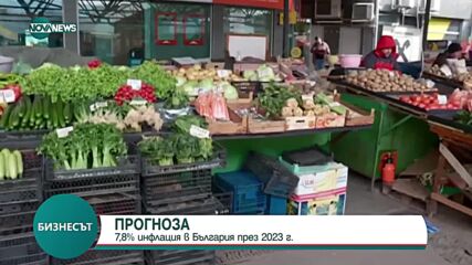 ПРОГНОЗА: Инфлацията у нас ще падне до 7,8% през 2023 г.