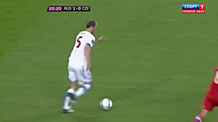 Евро 2012 Русия - Чехия 1 тайм
