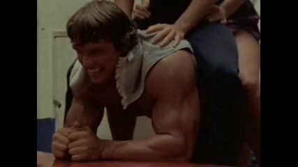 Arnold Schwarzenegger training