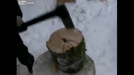 идеален начин за цепене на дърва.