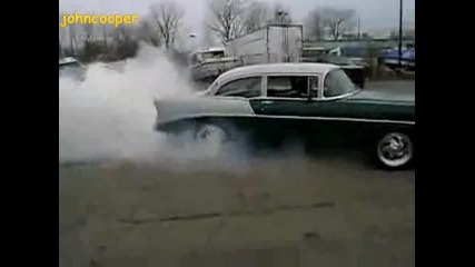 1956 Chevy Bel Air Burnout