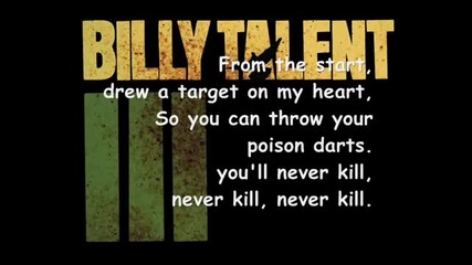 *текст и превод* Bloody Nails and Broken hearts - Billy Talent