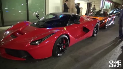 Неописуема гледка пред ресторант в Монако: Laferrari and Mclaren