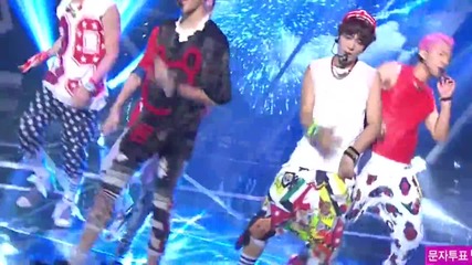 130824 Nu'est - Beautiful Ghost & Sleep Talking @ Music Core
