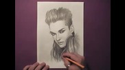 Страхотно!! Момиче рисува Bill Kaulitz