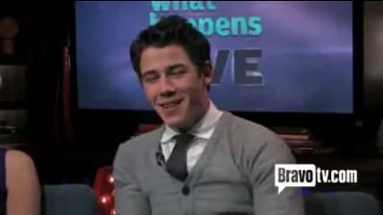 Nick Jonas & Megan Hilty on Watch What Happens Live _after Show_ Style and Substance_