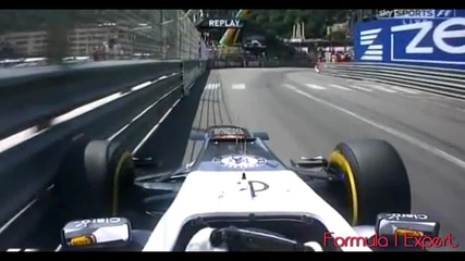 F1 Гран при на Монако 2012 - Perez докосва стената Fp3 [hd][onboard]