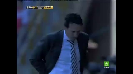 Sporting de Gijon - Valencia Cf 0 - 1 de David Silva