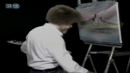 S15 Радостта на живописта с Bob Ross E09 - планинско пролетно езеро ღобучение в рисуване, живописღ