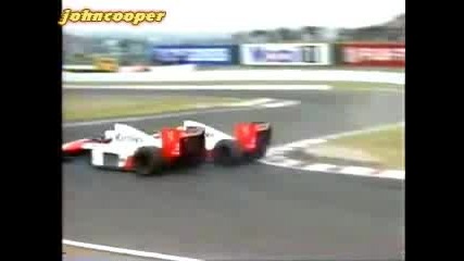 Ayrton Senna vs Alan Prost - crash a Suzuka