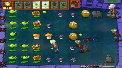 Plants vs Zombies level 2-2