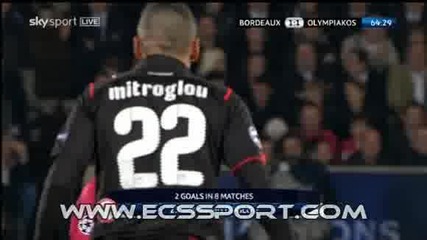 2010.03.17 Bordeaux – Olympiakos 2 - 1 gol na mitroglou 