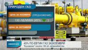 КЕВР обявява цената на природния газ за ноември