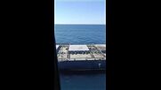 Кораб, ударен от дрон край Одеса, дрейфува в Черно море (ВИДЕО)